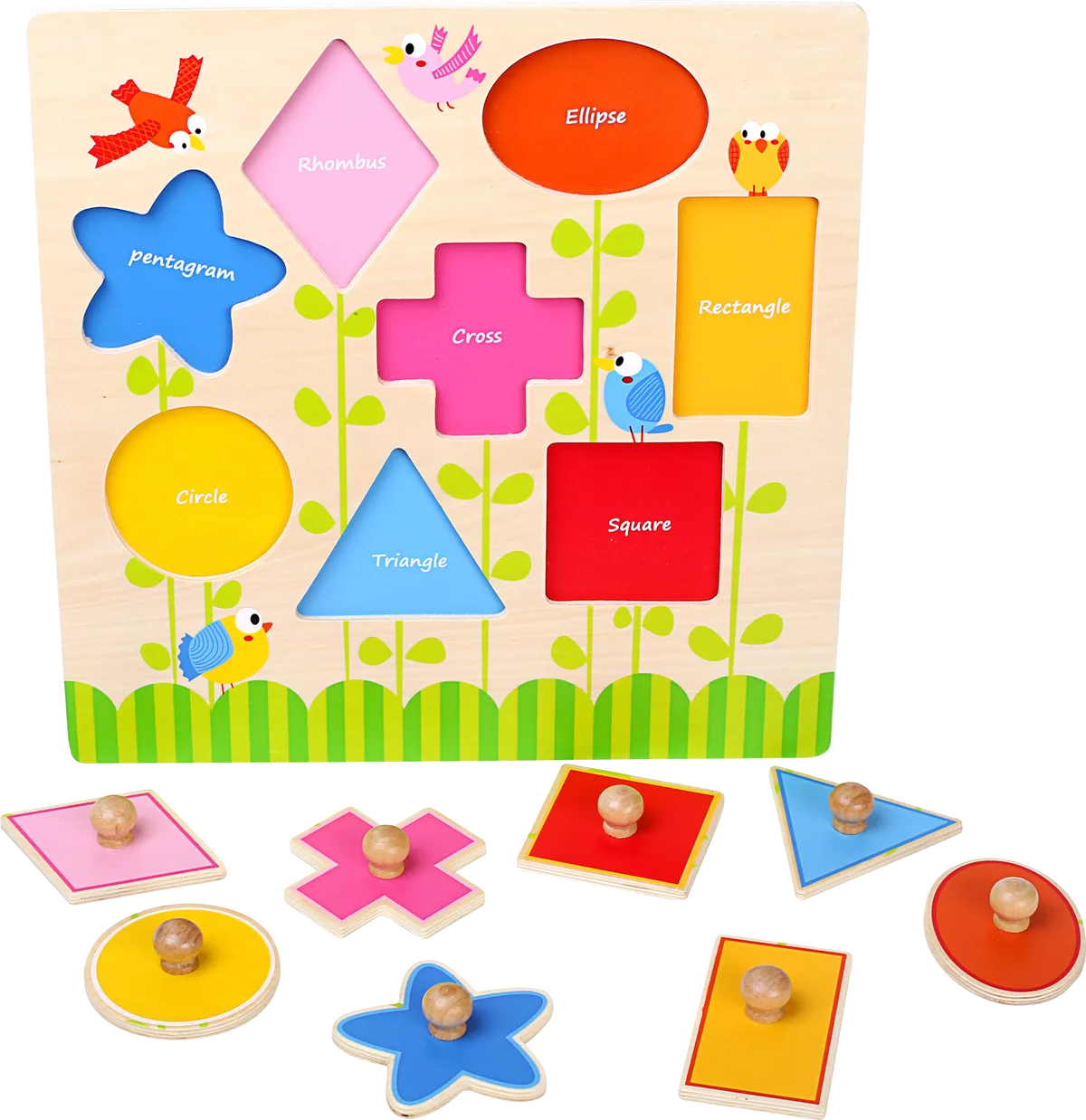 small foot Puzzle Geometriske Former, Engelsk - billede 1