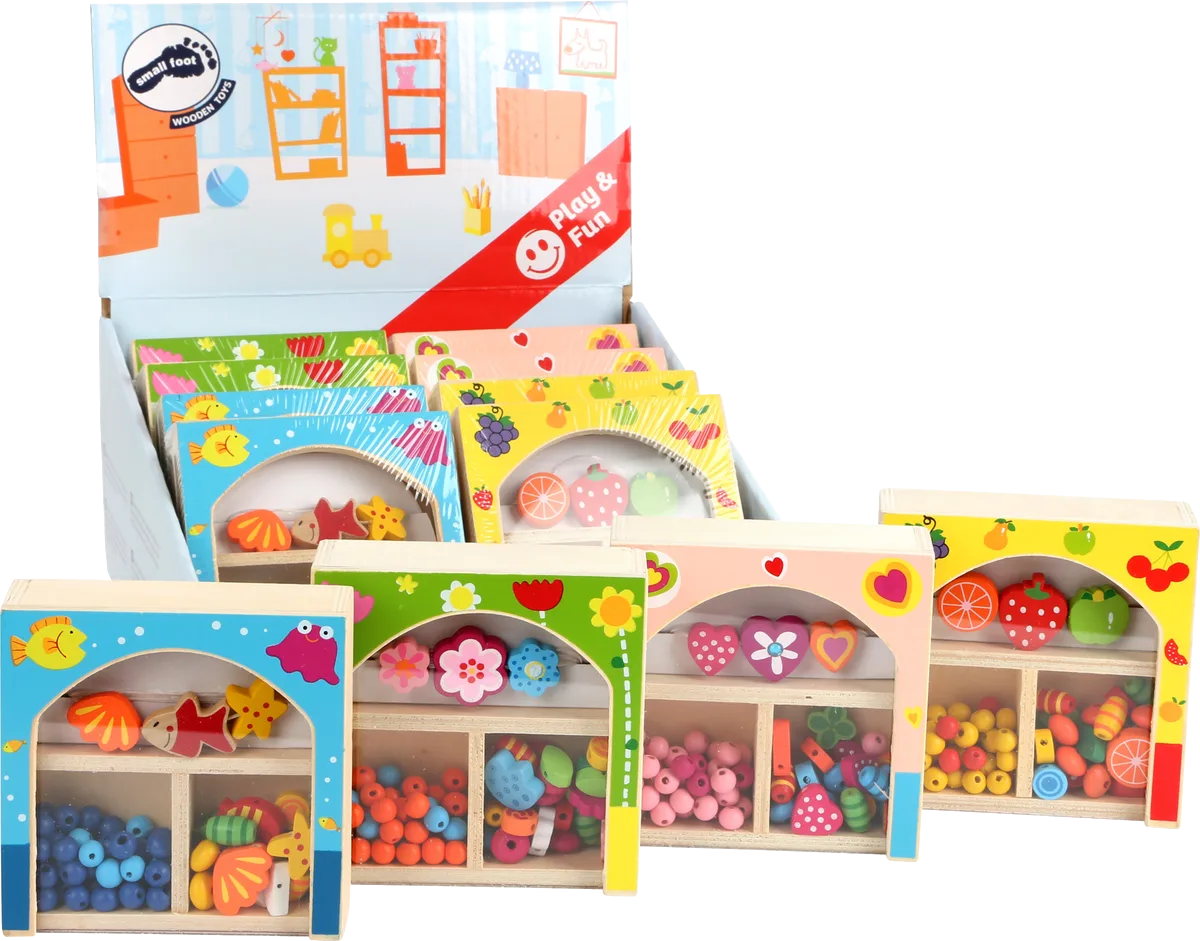 small foot Display Trækasser med Perler (12 stk) - billede 1