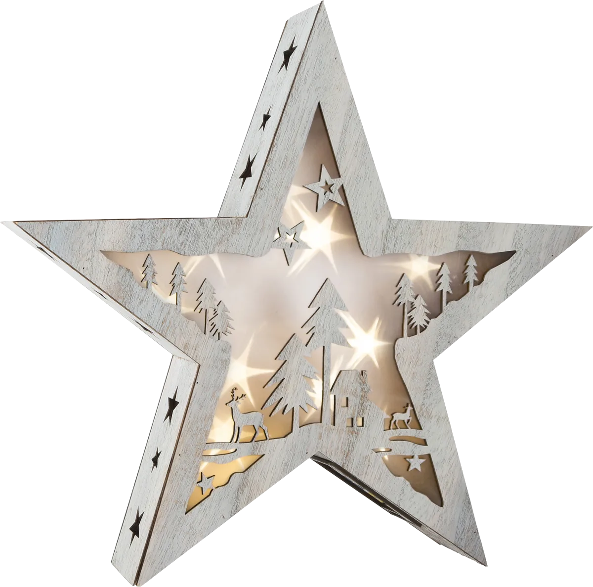 small foot Stjerne med Lys, Shabby Chic/Stor - billede 1