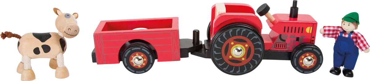 small foot Traktor med Anhænger, Bondegård - billede 1