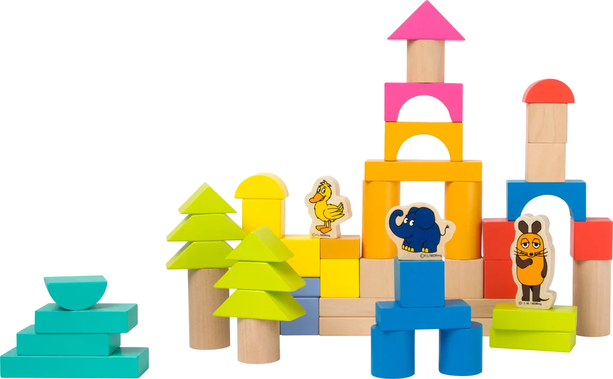 small foot Byggeklodser med Elefant, Musen - billede 1