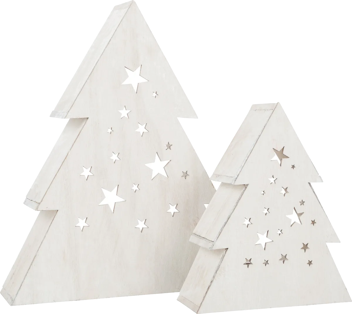 small foot Juletræ med LED-Lys (2 stk.), Shabby-Chic - billede 1