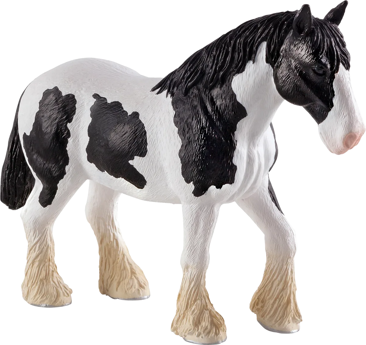 Mojo Clydesdale Hest, Sort/Hvid - billede 1