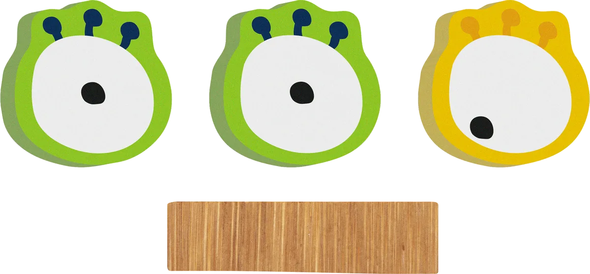 small foot ABC Bogstav Monster Eyes, Bambus - billede 1