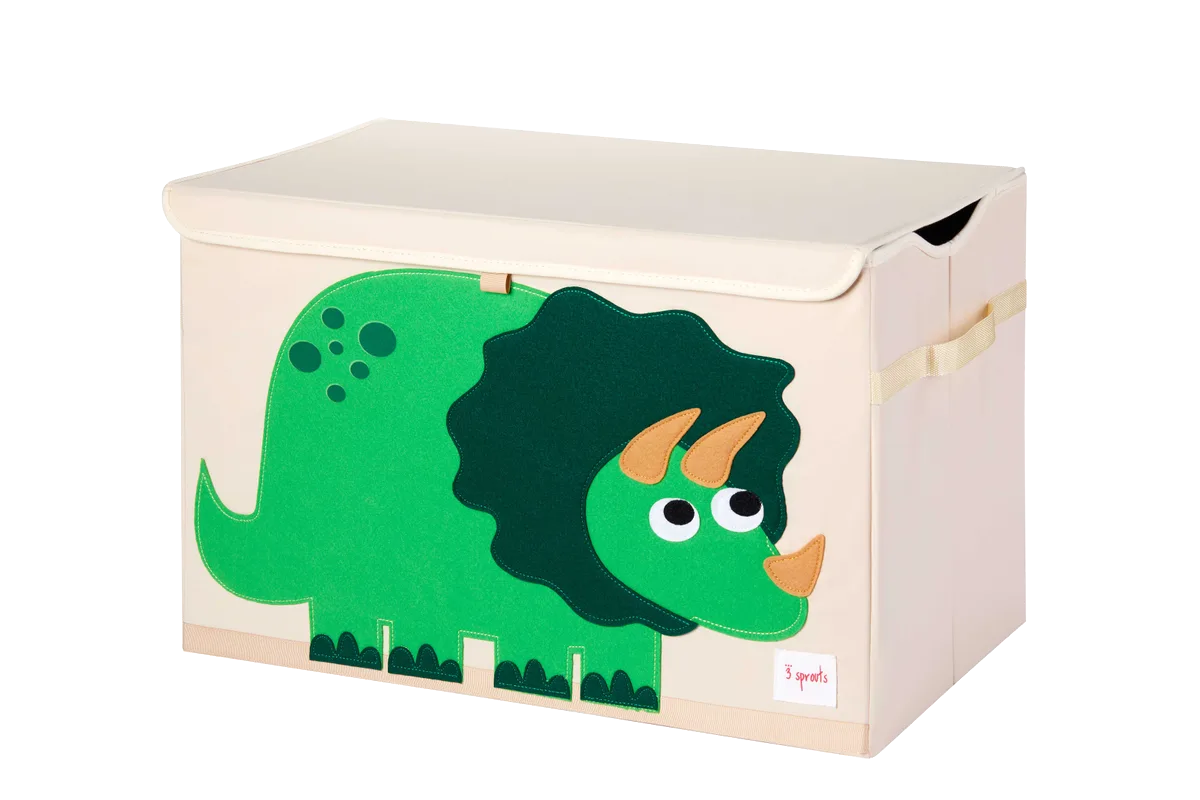 3 Sprouts Opbevaringskasse med låg, Dinosaur - billede 1