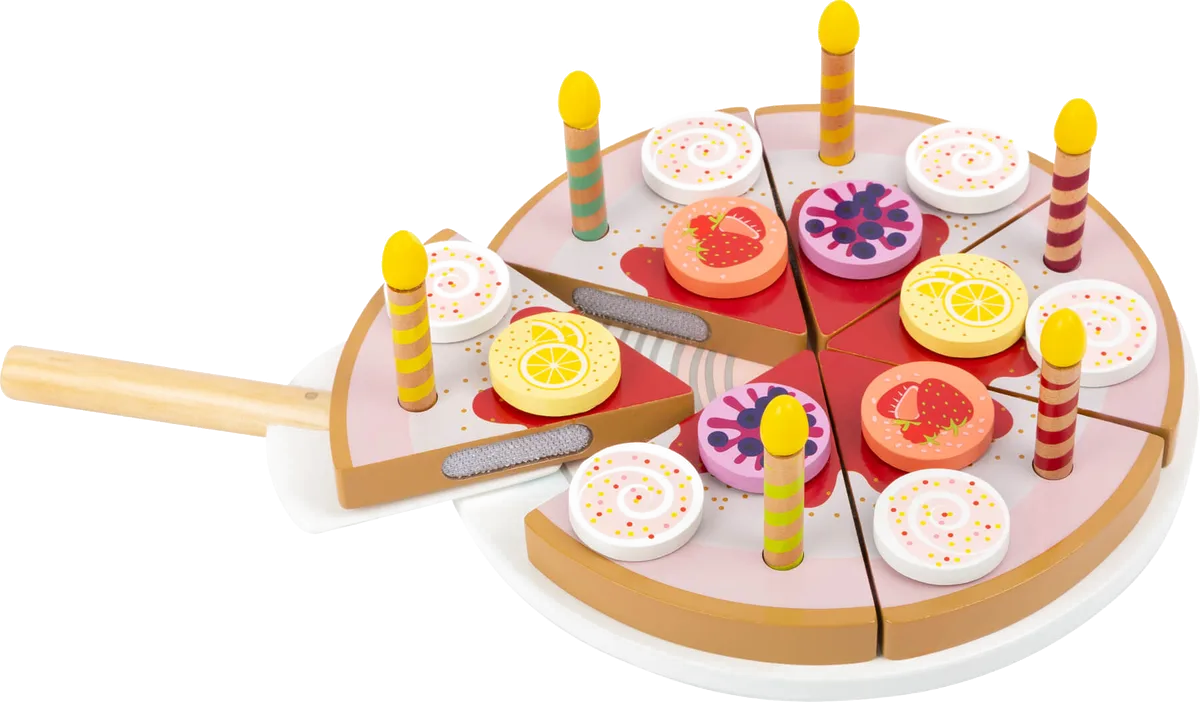 Cuttable Birthday Cake with Candles - billede 1