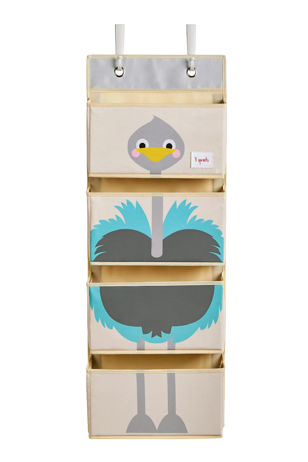 3 Sprouts Vægophæng med lommer (Wall Organizer), Struds - billede 1