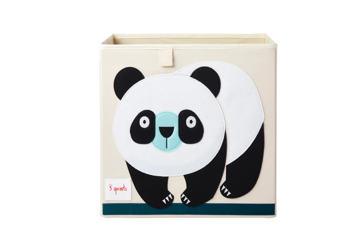 3 Sprouts Opbevaringskasse, Panda - billede 1
