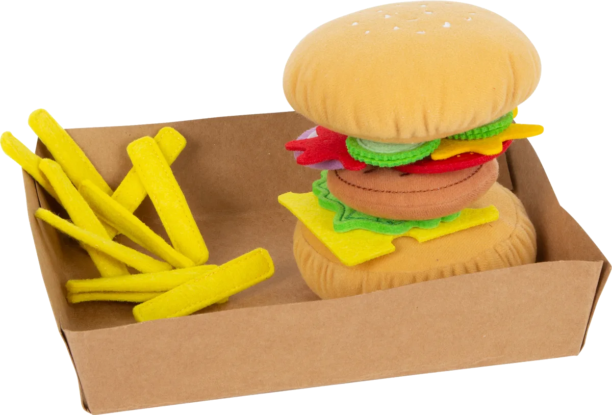 small foot Hamburger med Pommes Frites, Filt-stof - billede 1