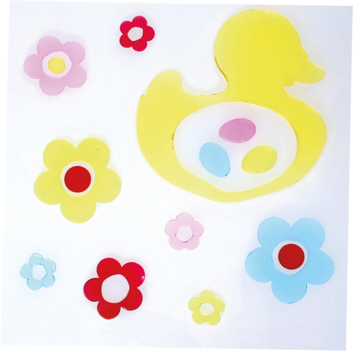 small foot Gel-klæbemotiver (3 stk.), And med blomster - billede 1