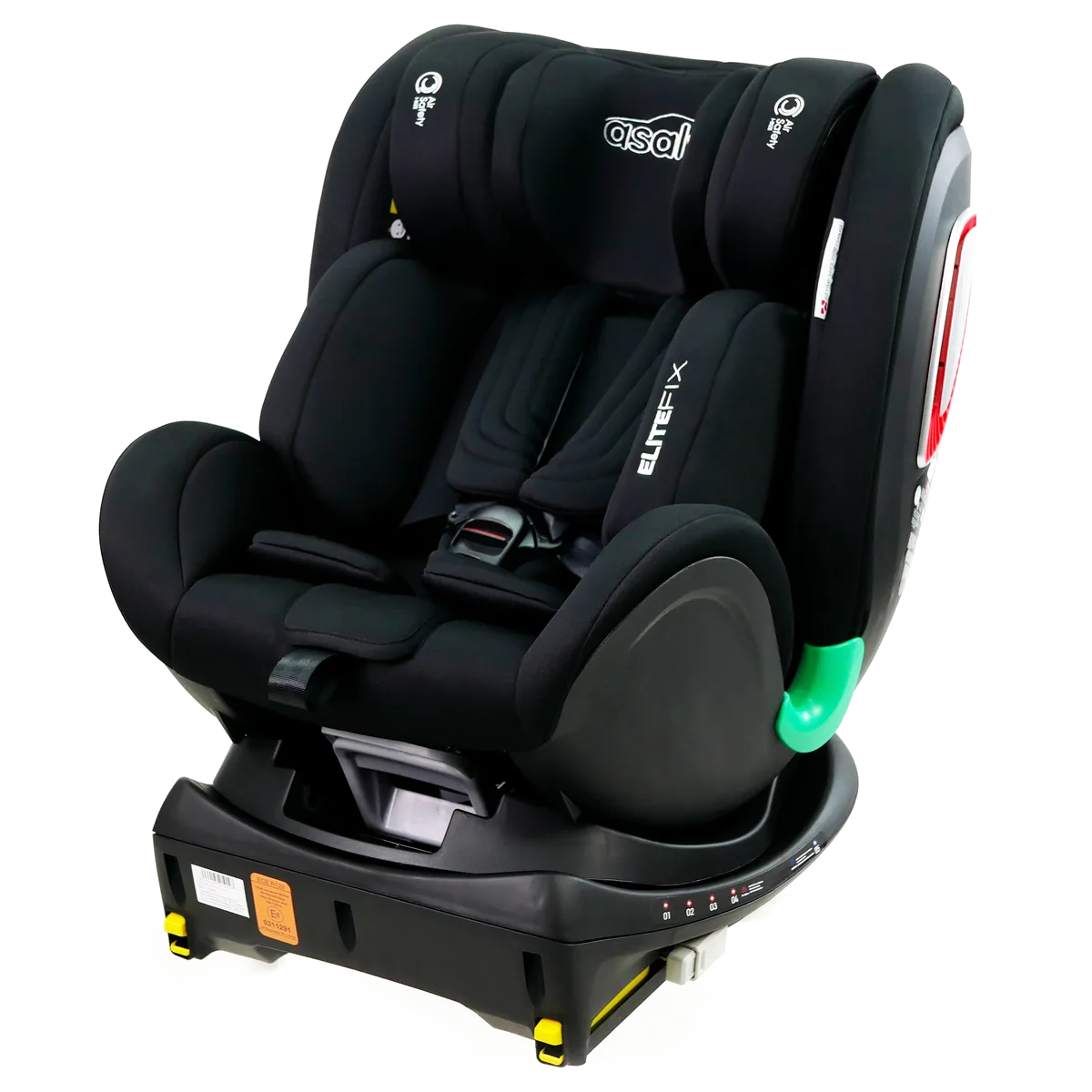Asalvo Autostol GI Size Elite Fix, Sort - billede 1