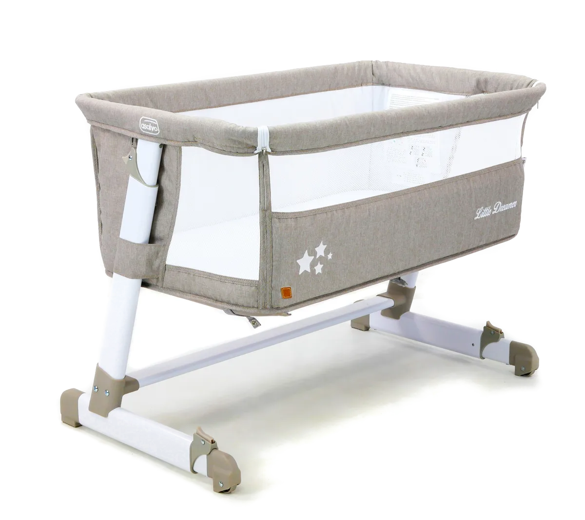 Asalvo Bed Side Crib, Melange Beige - billede 1
