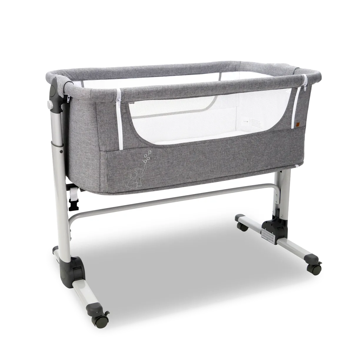 Asalvo Bed Side Crib Fold, Grå - billede 1