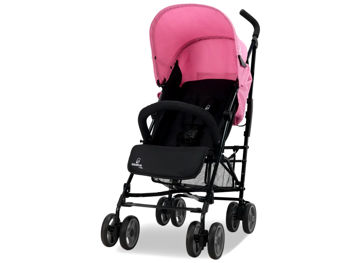 Asalvo Klapvogn Trotter Plus, Rosa/Sort - billede 1