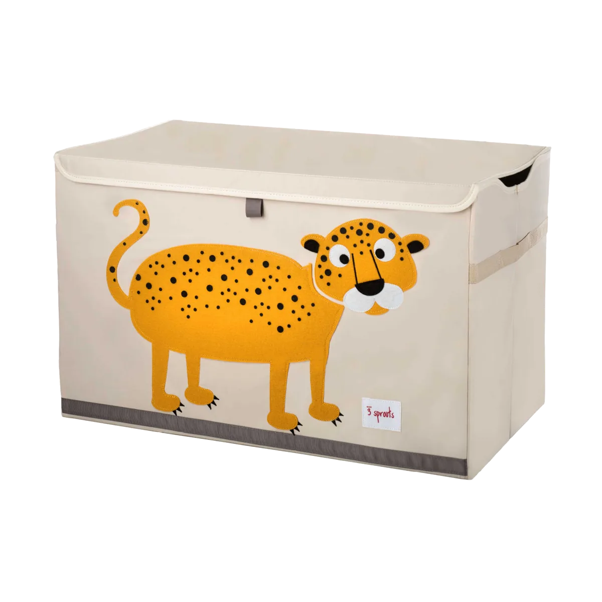 3 Sprouts Opbevaringskasse med låg, Leopard - billede 1