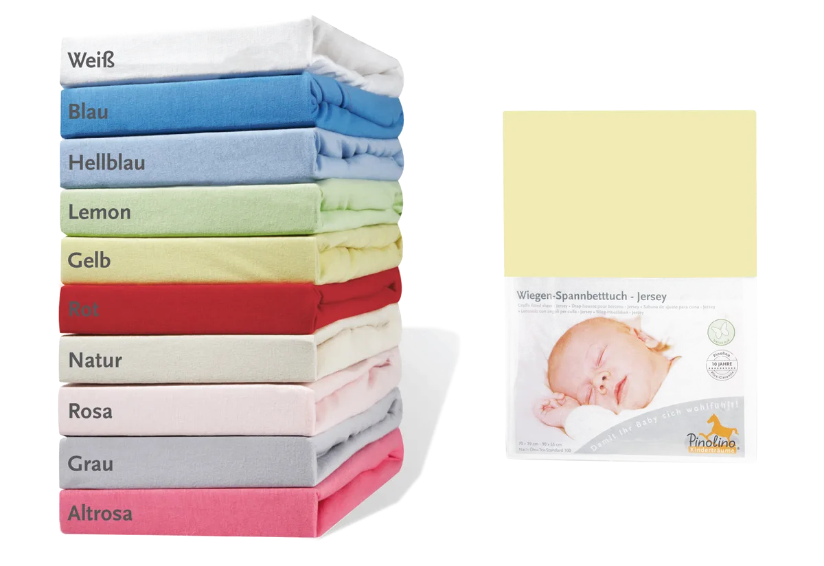 Pinolino Stræklagen til Vugge, Bedside Crib og Barnevogn, Jersey/Gul - billede 1