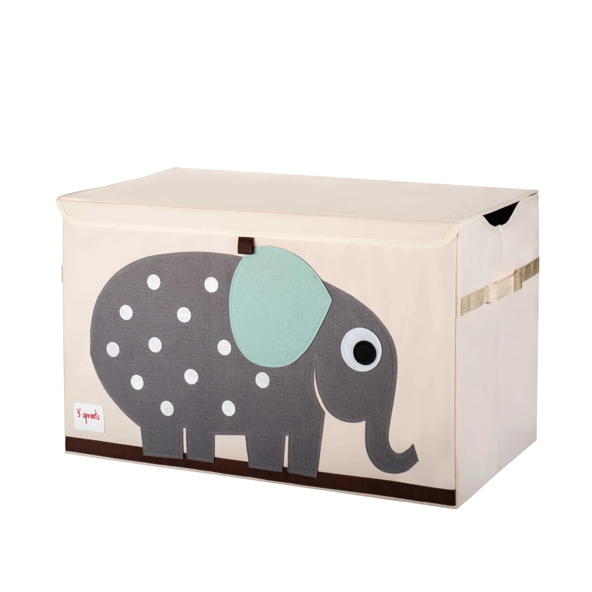 3 Sprouts Opbevaringskasse med låg, Elefant - billede 1