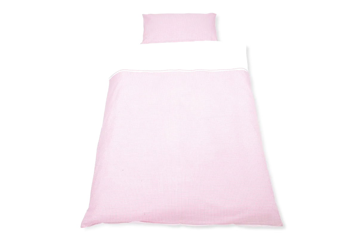 Pinolino Juniorsengesæt 100x135 cm, Vichy-Karo/Rosa - billede 1