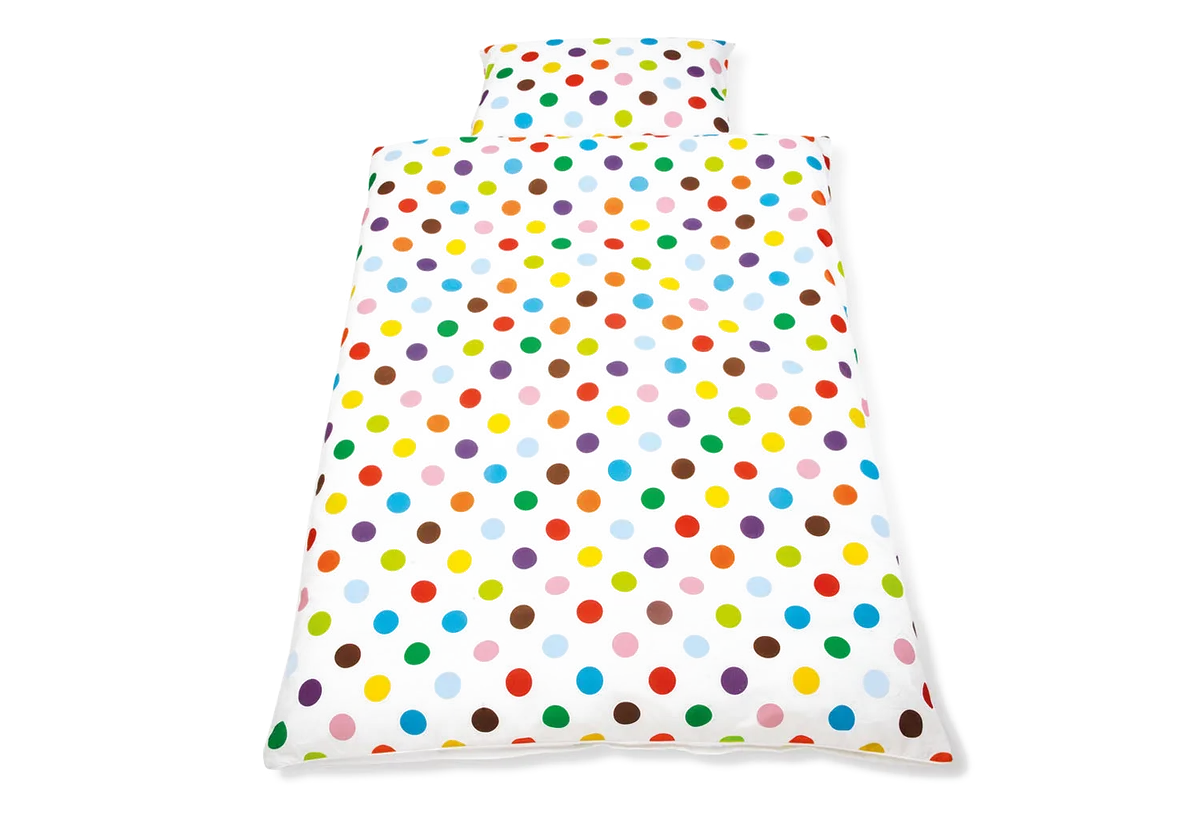 Pinolino Juniorsengesæt 100x135 cm, Prikker/Grå - billede 1
