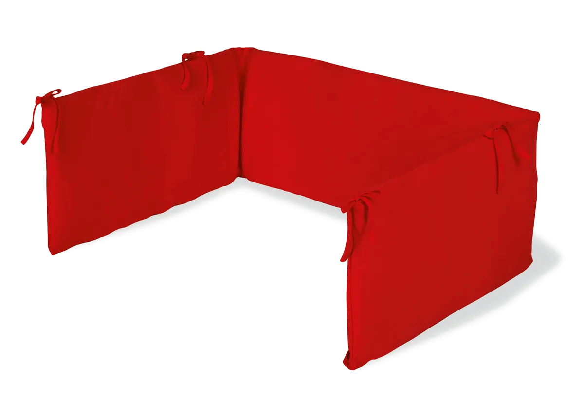 Pinolino Sengerand til Babyseng (165x28 cm), Frotté/Rød - billede 1