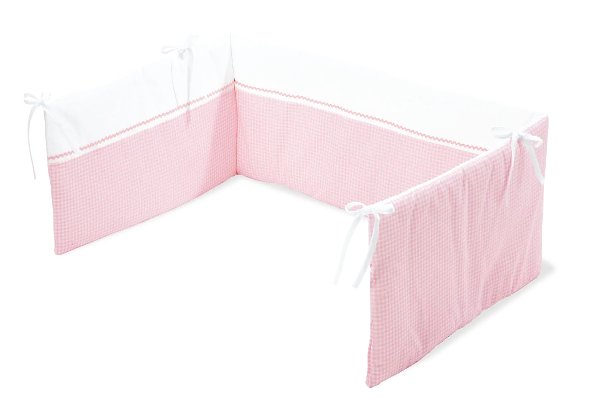 Pinolino Sengerand til Babyseng (165x28 cm), Vichy Caro/Rosa - billede 1
