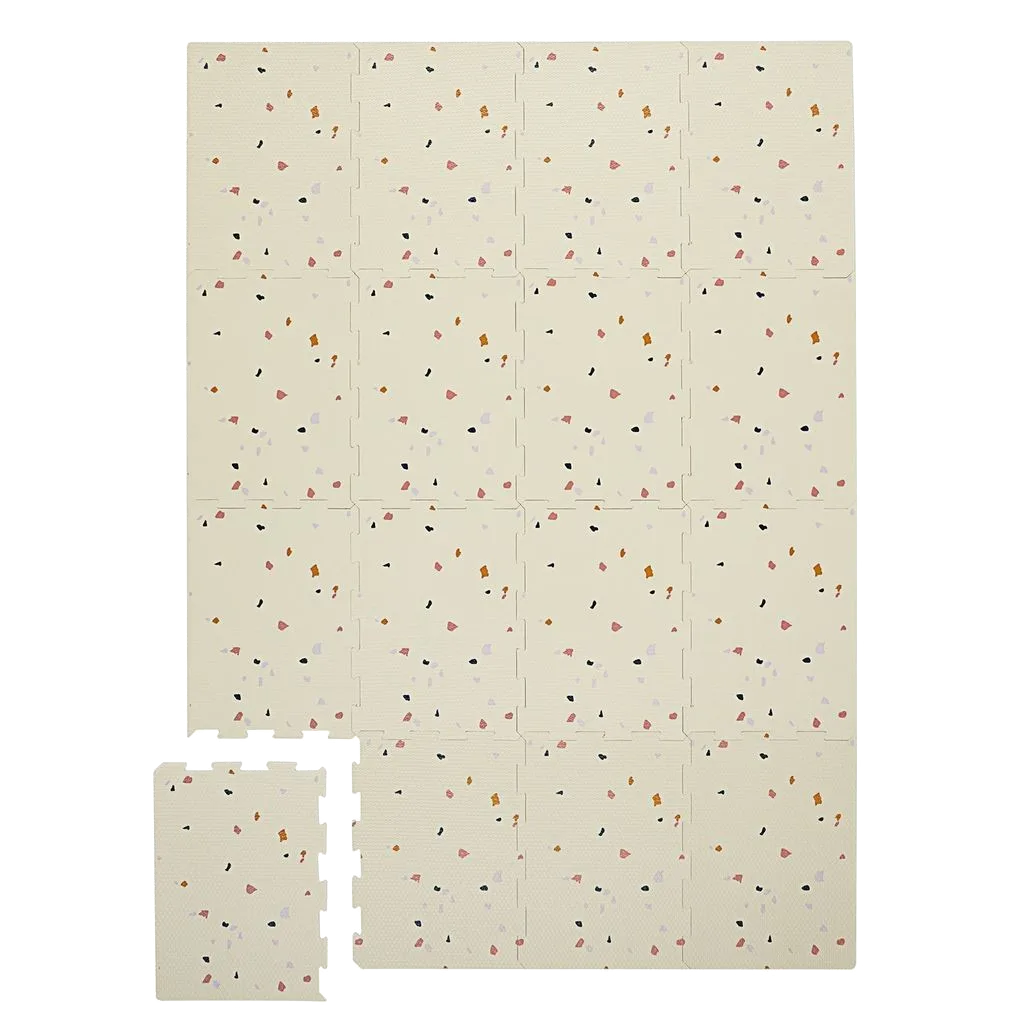 3 prouts Gulvpuslespil, Terrazzo cream - billede 1