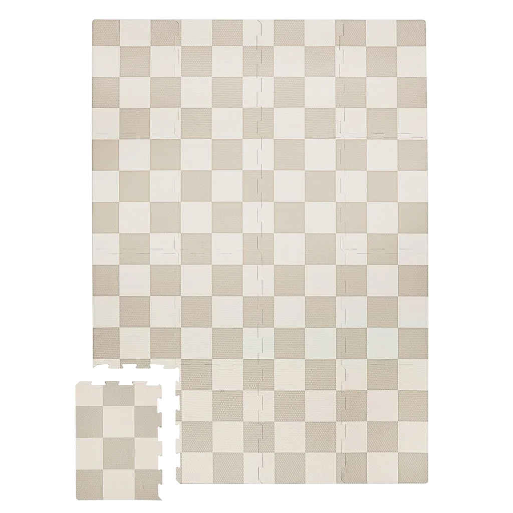 3 prouts Gulvpuslespil, Checkerboard beige - billede 1