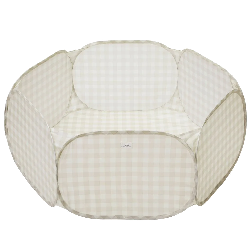 3 Sprouts Boldbassin, Gingham beige - billede 1