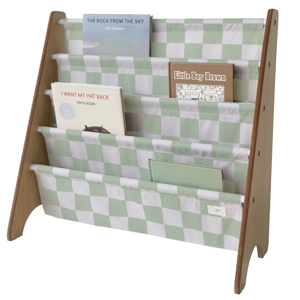 3 Sprouts Bogreol, Checkerboard grøn - billede 1