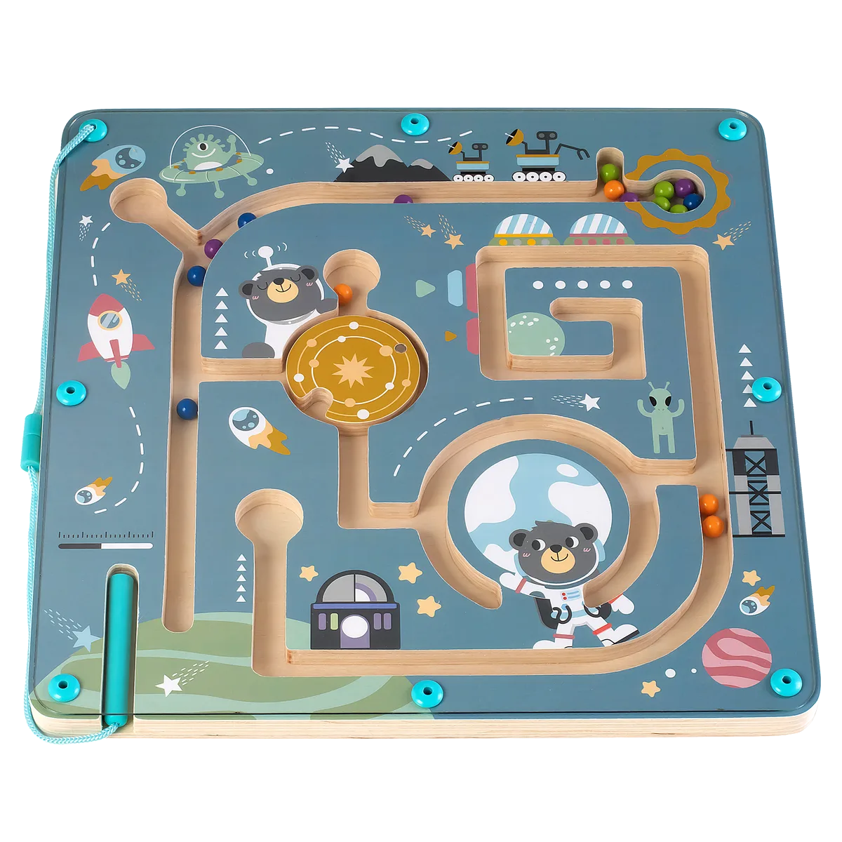 Kinder and Kids Labyrint med magnet pen og kugler, Rummet - billede 1