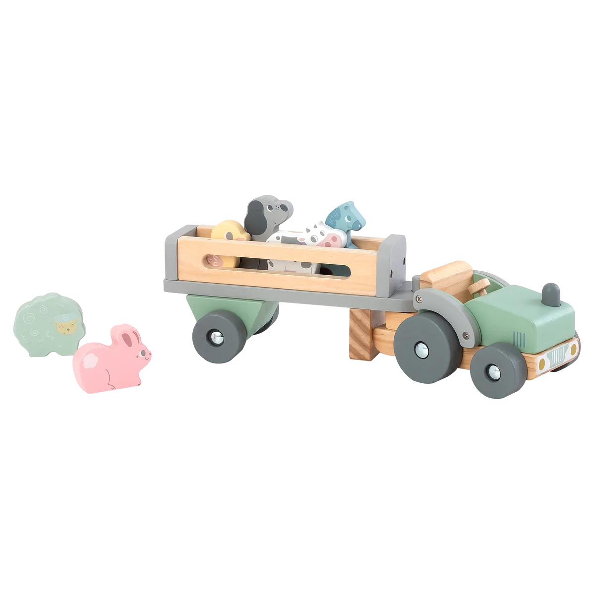 Kinder and Kids Traktor med anhænger og dyr - billede 1