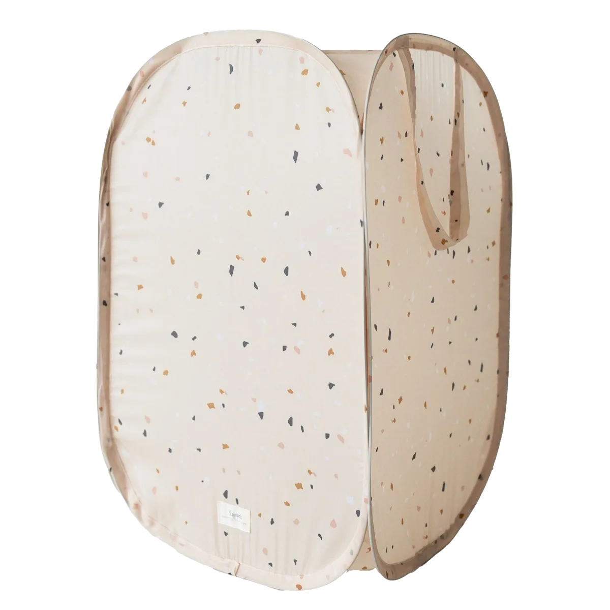 3 Sprouts Pop-up vasketøjskurv, Terrazzo beige - billede 1