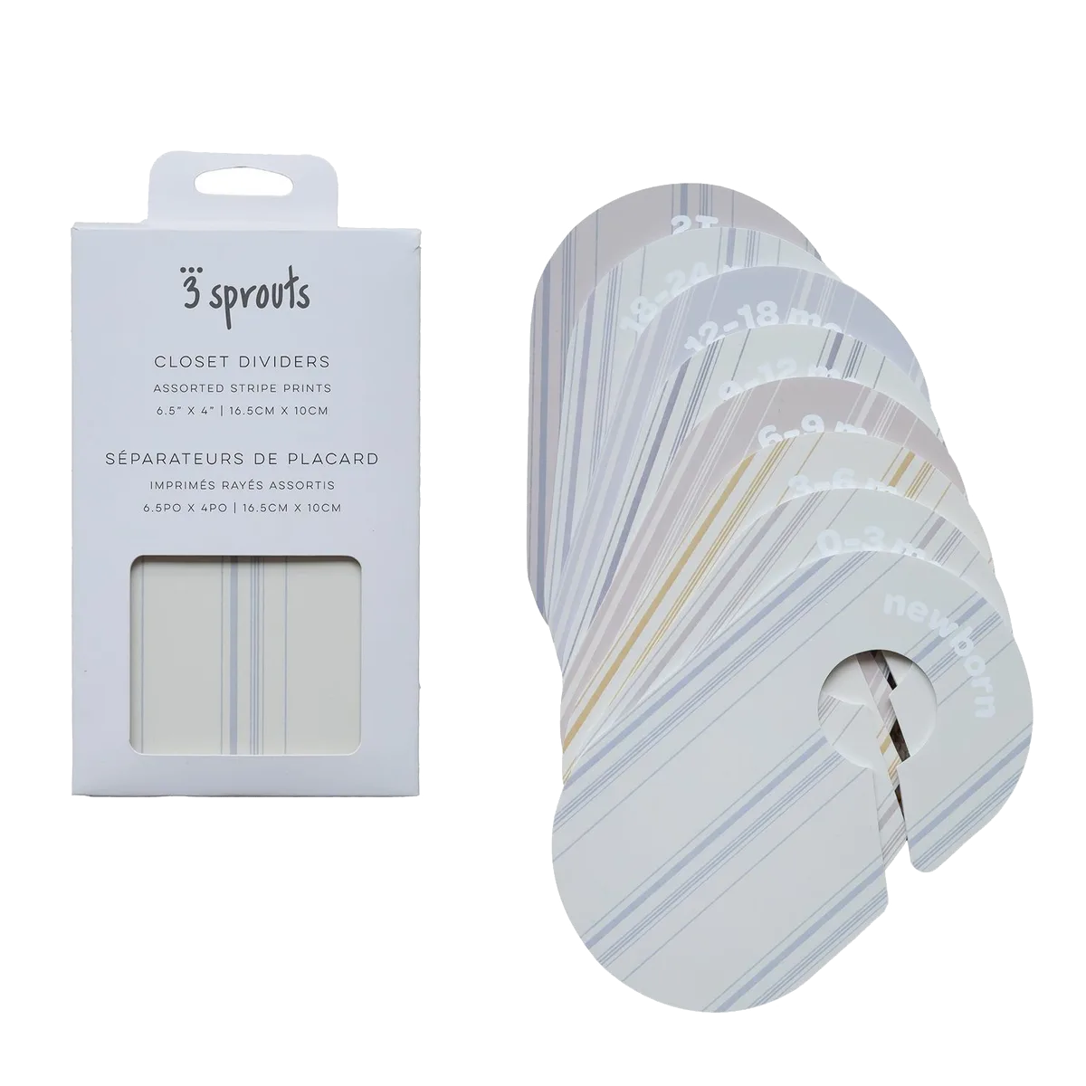 3 Sprouts Skabsdeler (8 stk.), Stripe - billede 1