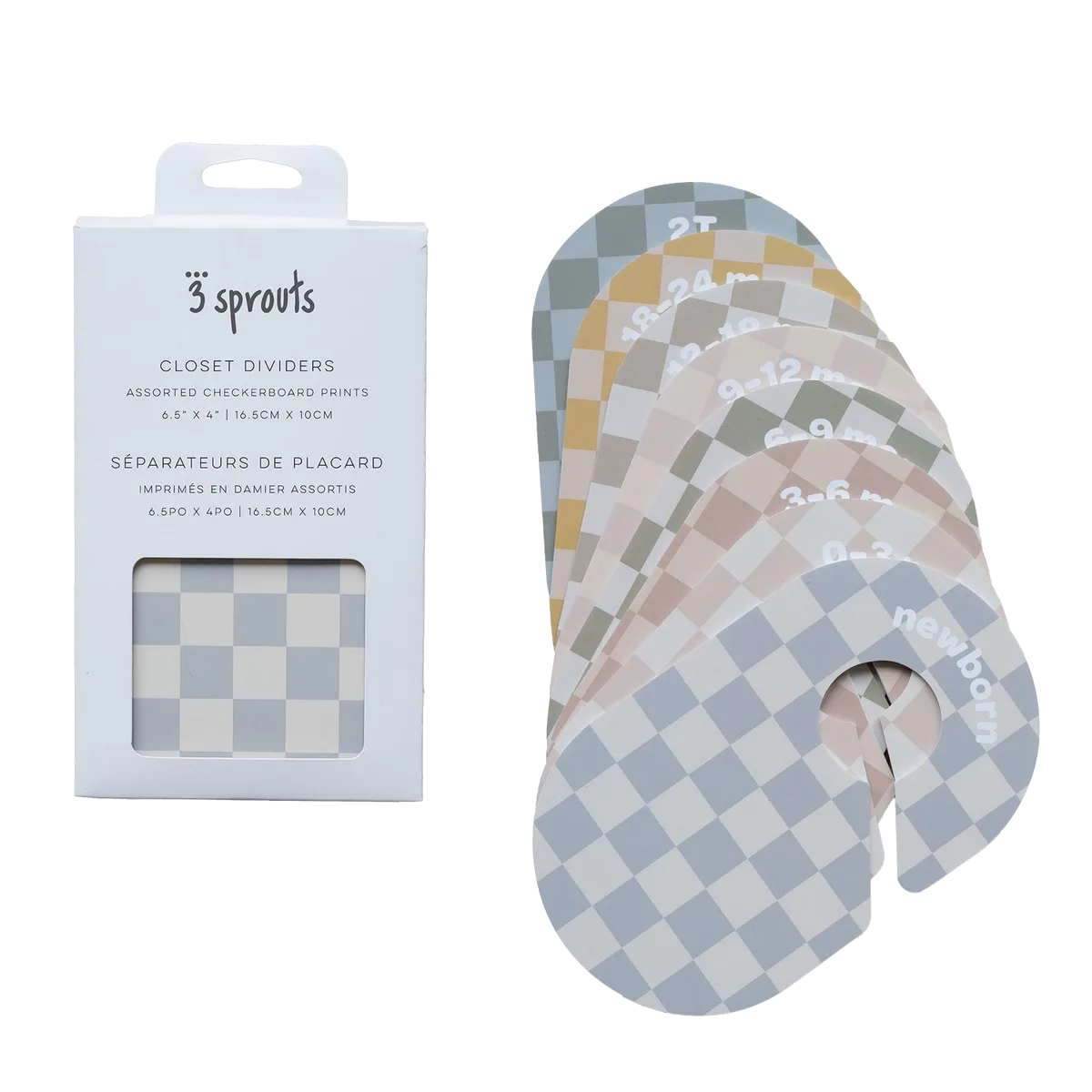 3 Sprouts Skabsdeler (8 stk.), Checkerboard - billede 1