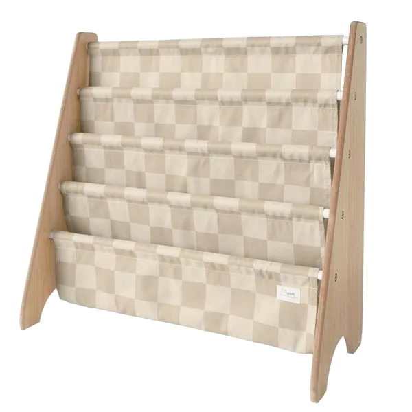 3 Sprouts Bogreol, Checkerboard beige - billede 1