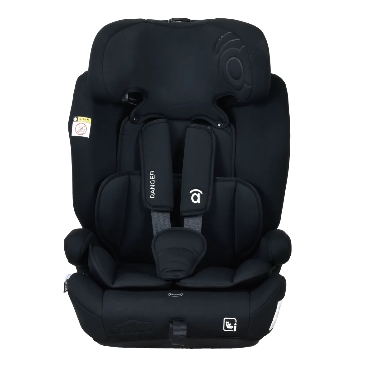 Asalvo Autostol I-size 76 - 150 cm, Ranger, Sort - billede 1