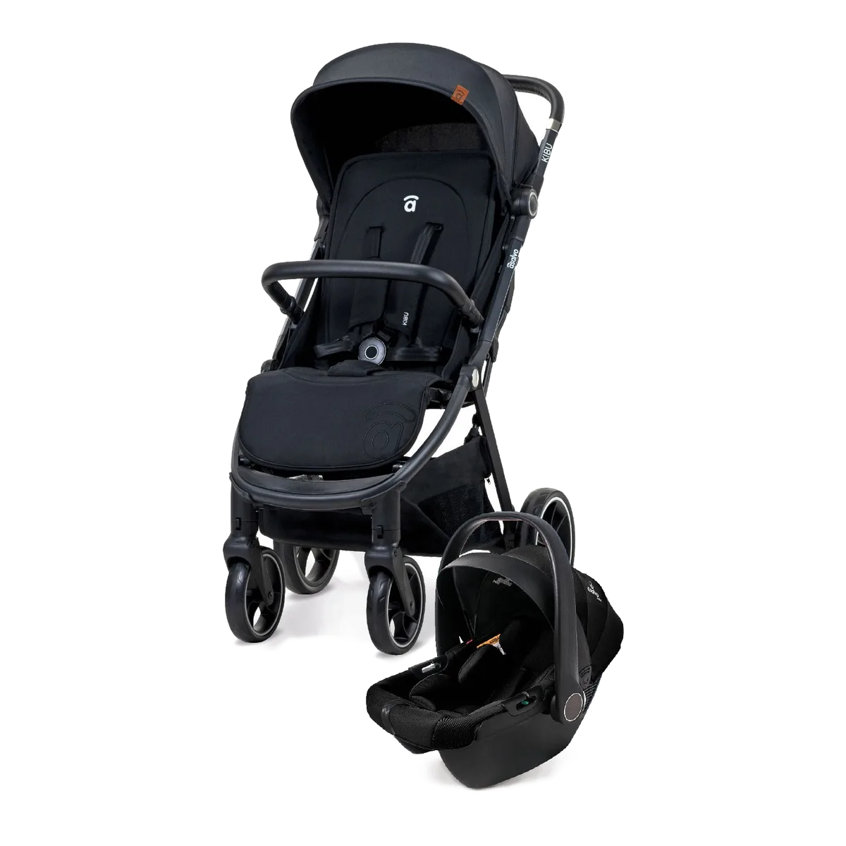 Asalvo Klapvogn Kibu Travel System, Sort - billede 1