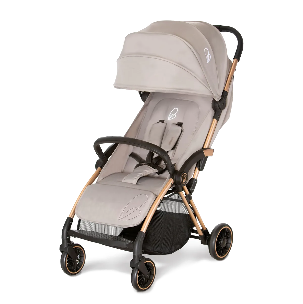 Asalvo Klapvogn Plis Plas, Beige - billede 1
