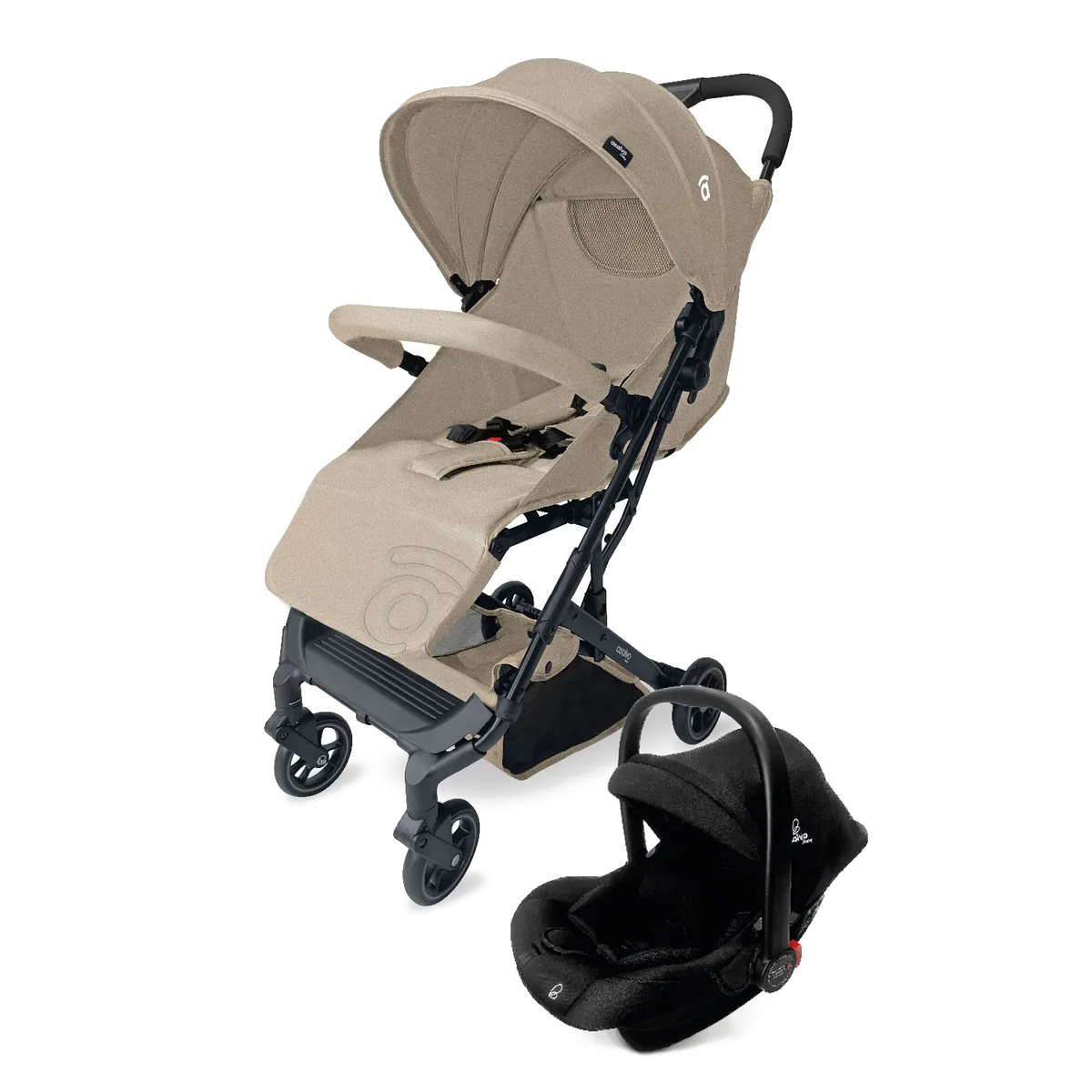 Asalvo Klapvogn Tumbucto Travel System, Beige - billede 1