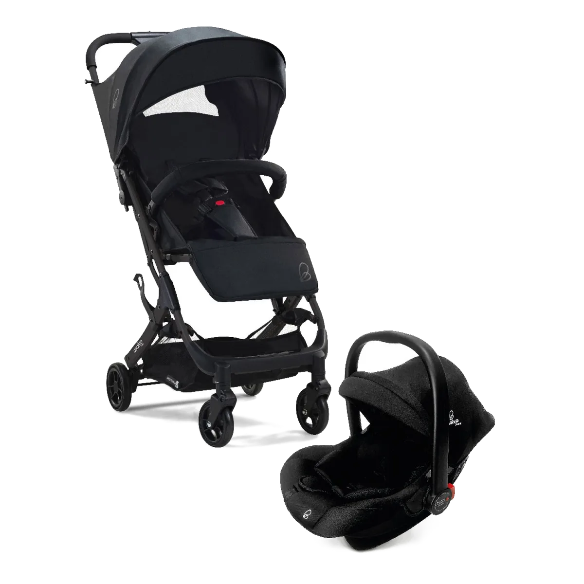 Asalvo Klapvogn Amsterdam Travel System, Sort - billede 1
