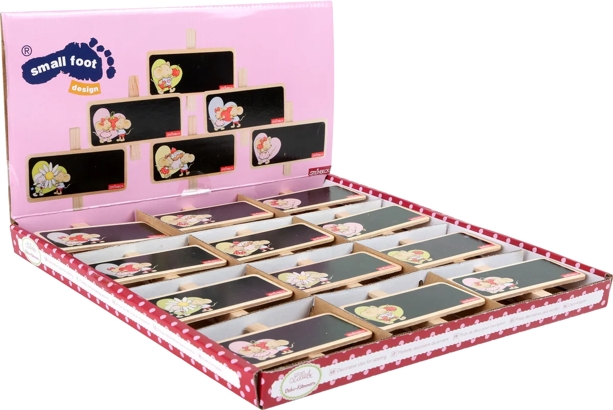small foot Display med Huske-Klips (12stk), Lillebi - billede 1