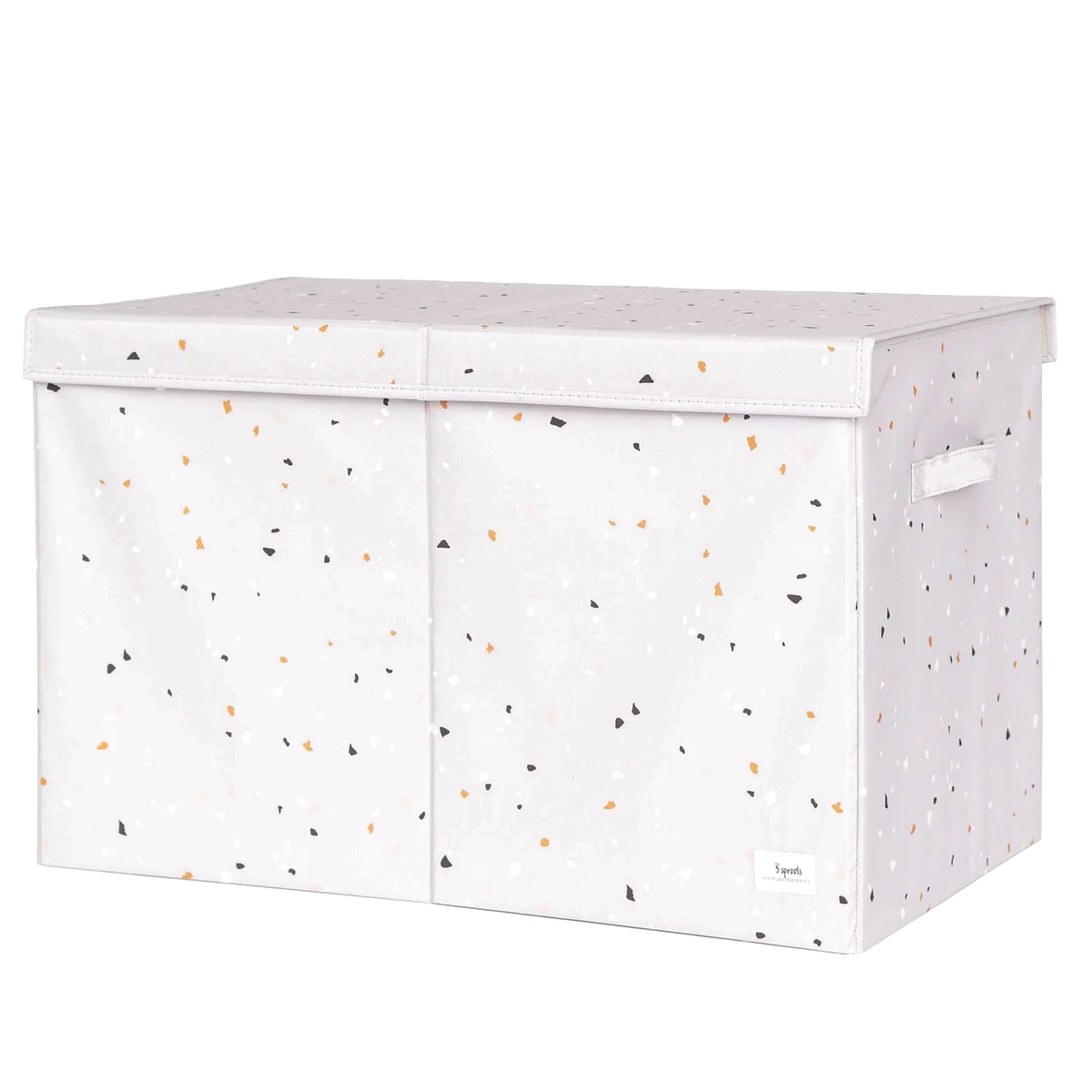 3 Sprouts Opbevaringskasse med låg, Terrazzo/Lysegrå - billede 1