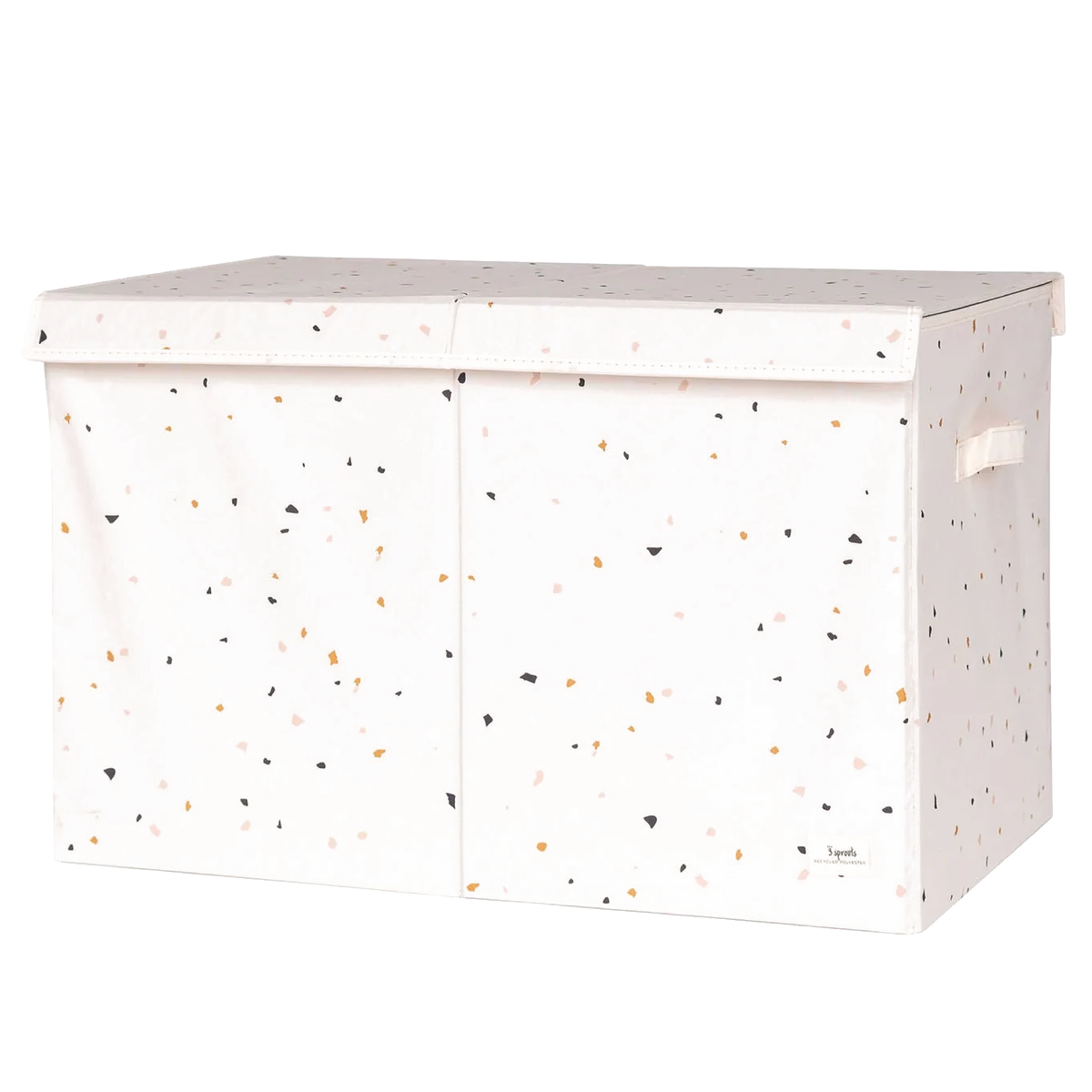 3 Sprouts Opbevaringskasse med låg, Terrazzo/Creme - billede 1