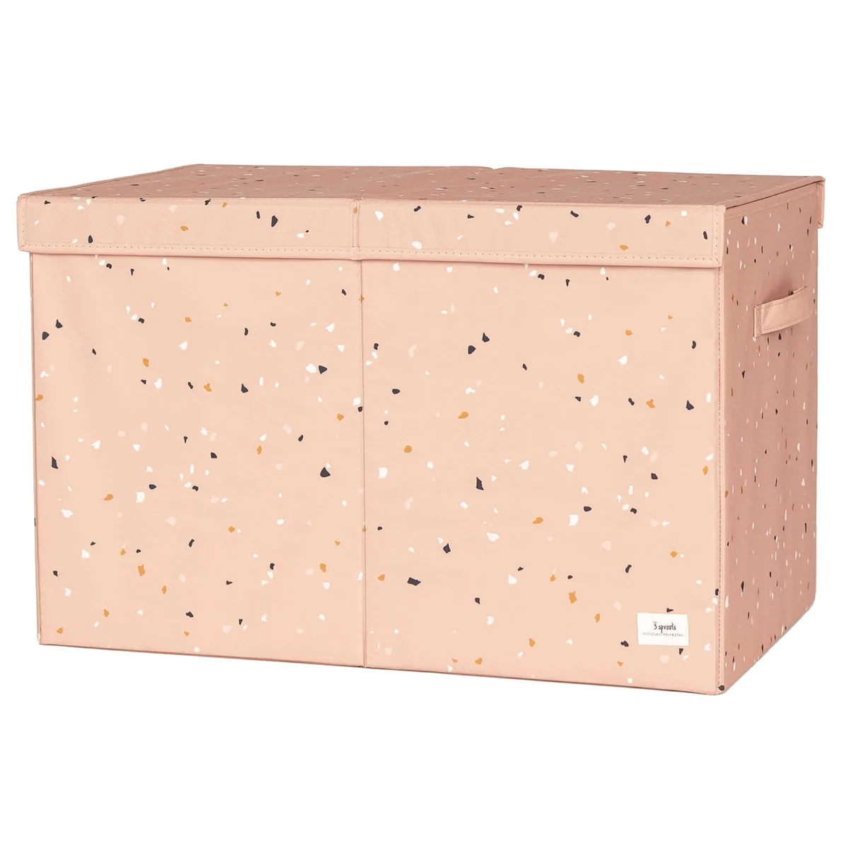 3 Sprouts Opbevaringskasse med låg, Terrazzo/Ler - billede 1