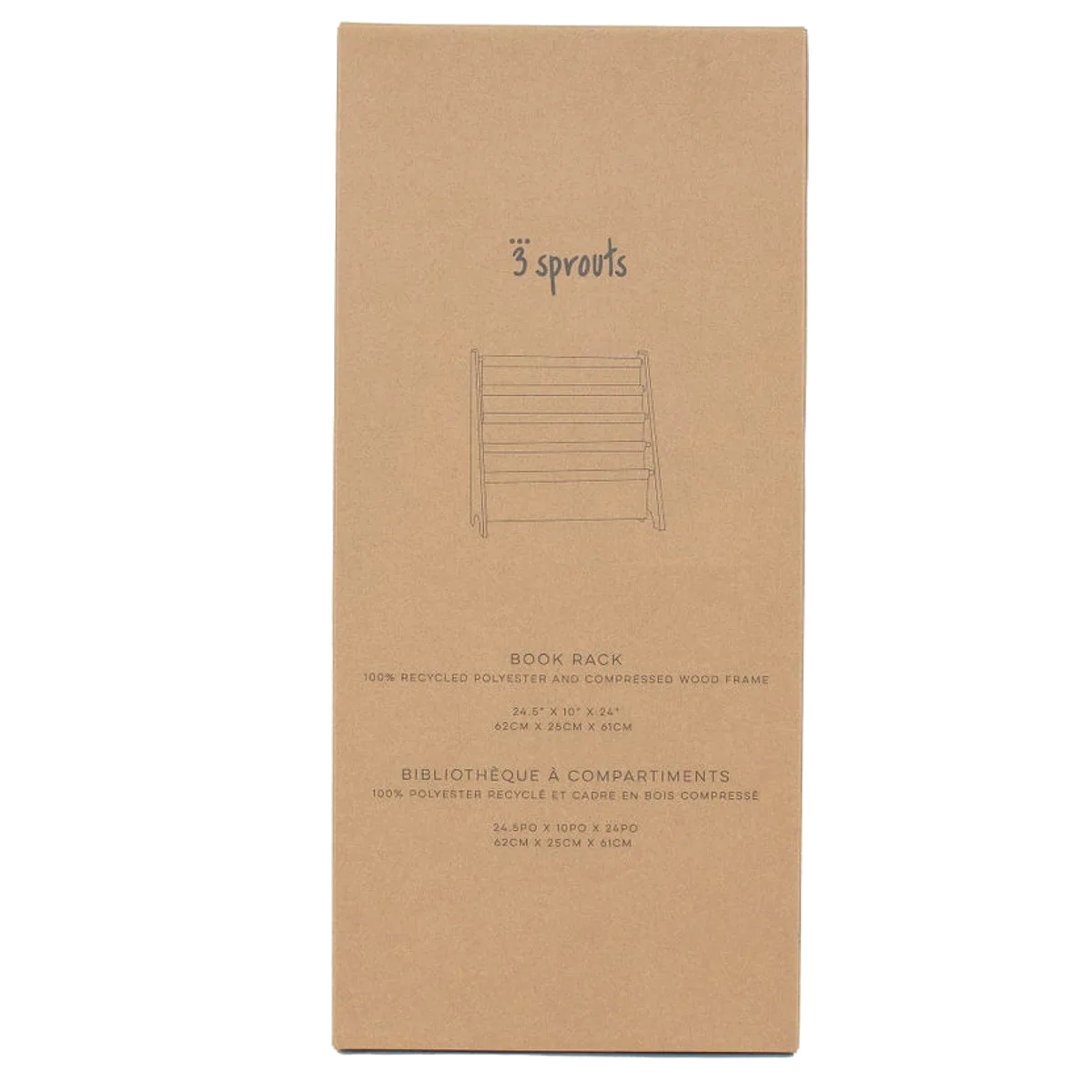 3 Sprouts Bogreol, Creme - billede 1