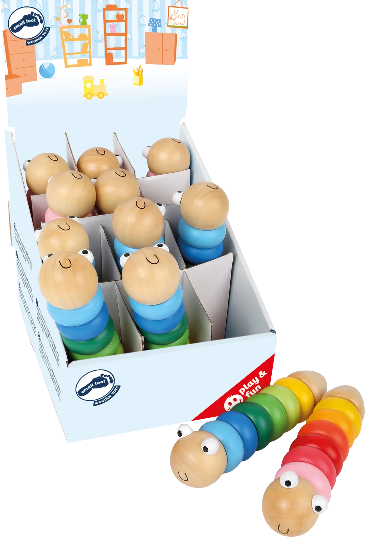 small foot Display (12stk) Orm med Gevind - billede 1