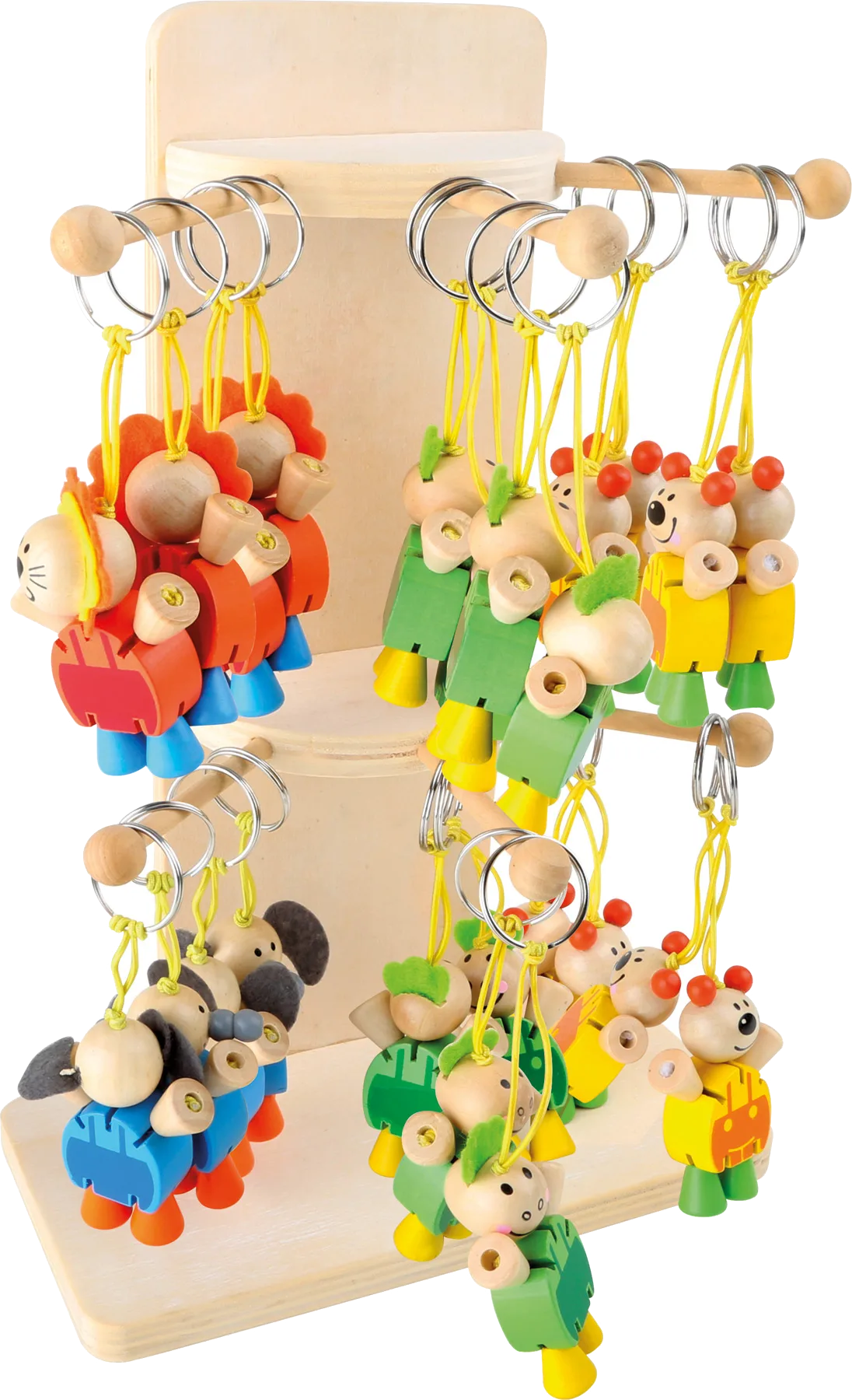 small foot Display Nøgleringe (24 stk), Fleksible dyr - billede 1